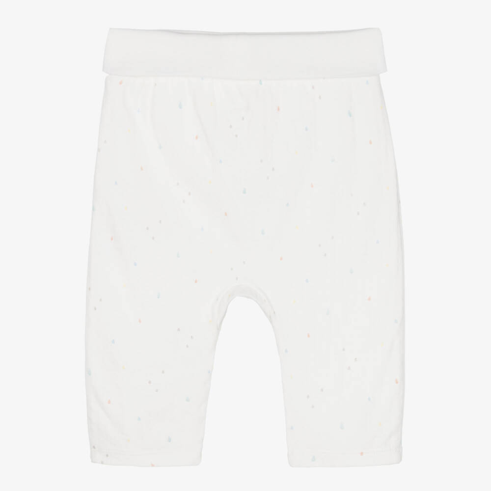 Absorba-Ivory Cotton Raindrop Baby Trousers | Childrensalon Outlet