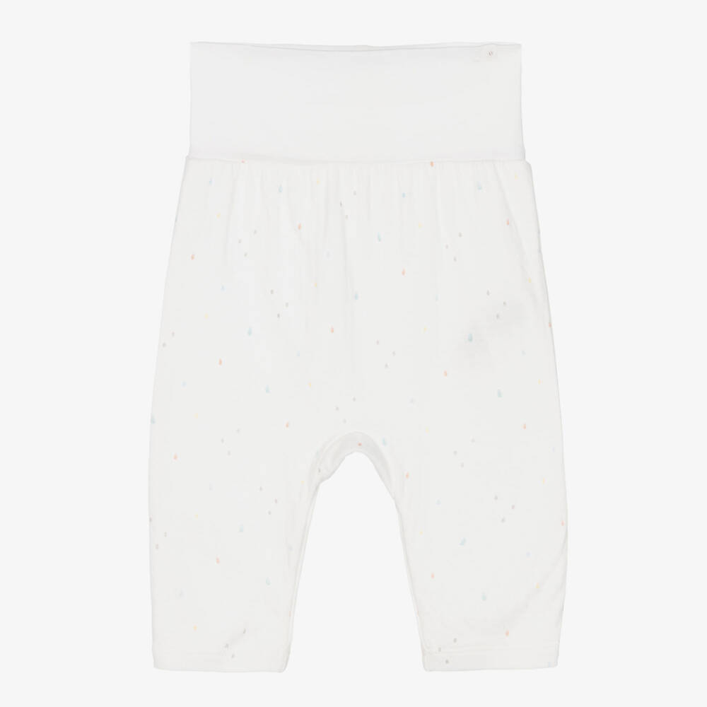 Absorba-Ivory Cotton Raindrop Baby Trousers | Childrensalon Outlet