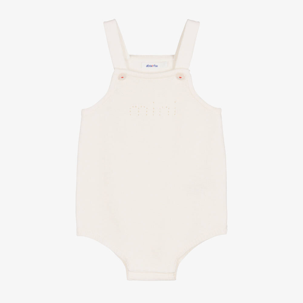 Absorba-Ivory Knitted Cotton Blend Bodysuit | Childrensalon Outlet
