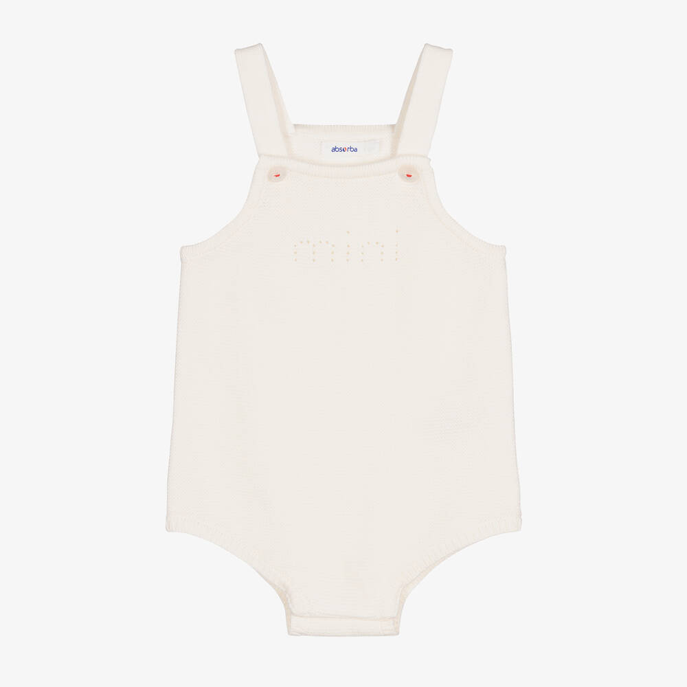 Absorba - Ivory Knitted Cotton Blend Bodysuit | Childrensalon