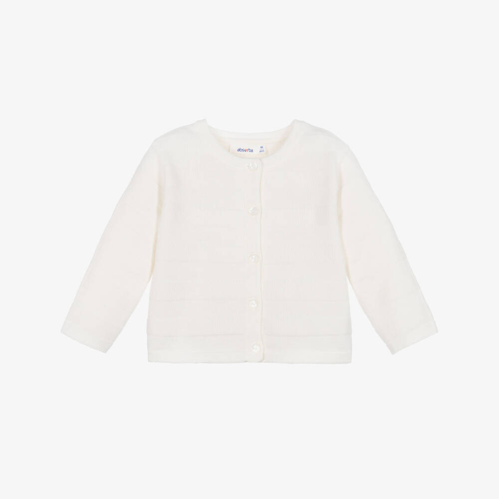 Absorba-Кремовый вязаный кардиган с полосками | Childrensalon Outlet