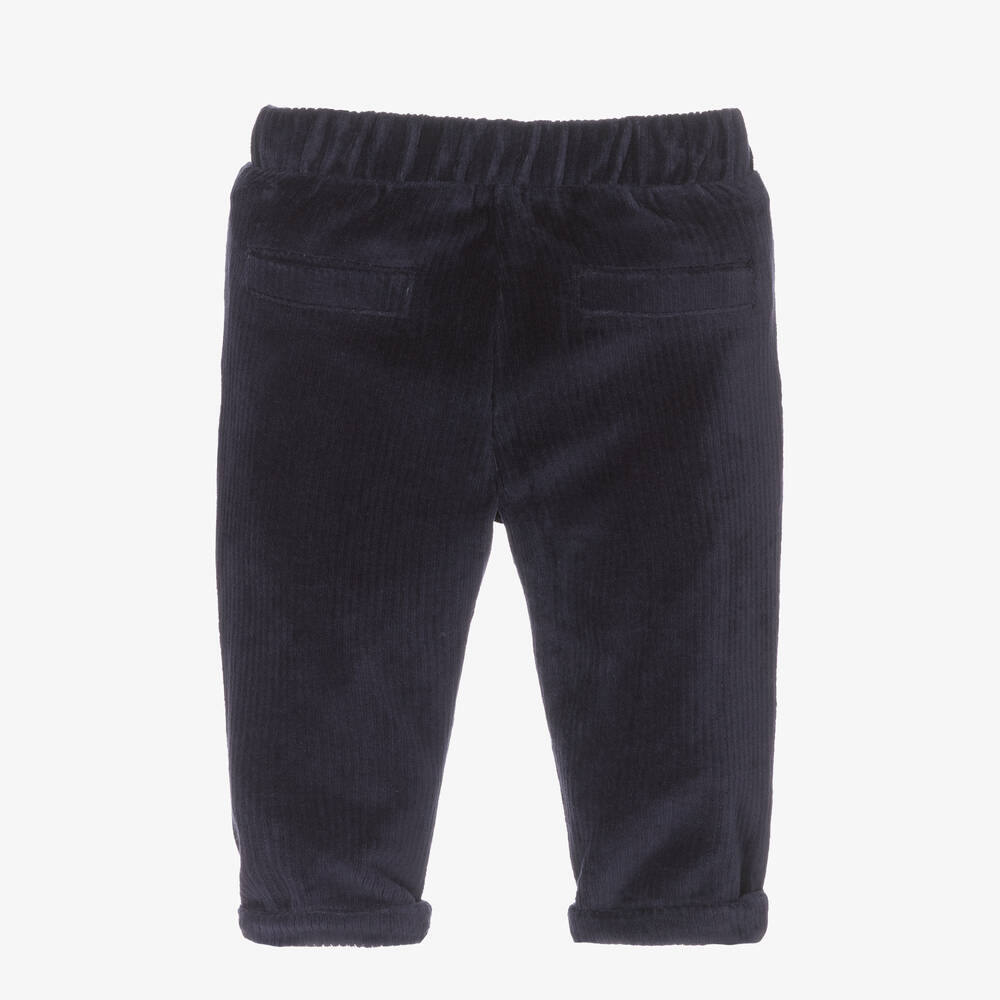 Absorba-بنطلون قطن قطيفة لون كحلي للأطفال | Childrensalon Outlet