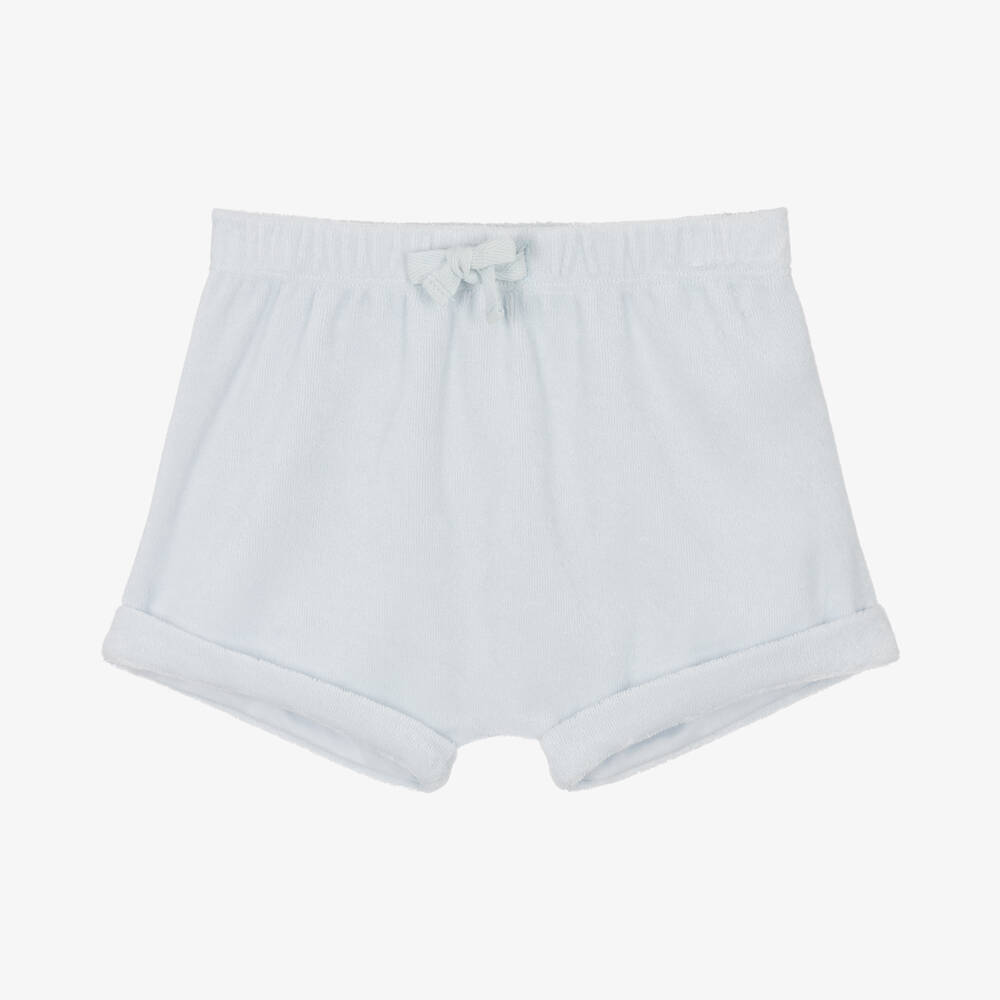 Absorba - Pale Blue Cotton Terry Baby Shorts | Childrensalon