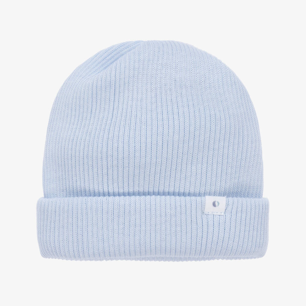 Absorba - Pale Blue Ribbed Cotton Baby Hat | Childrensalon