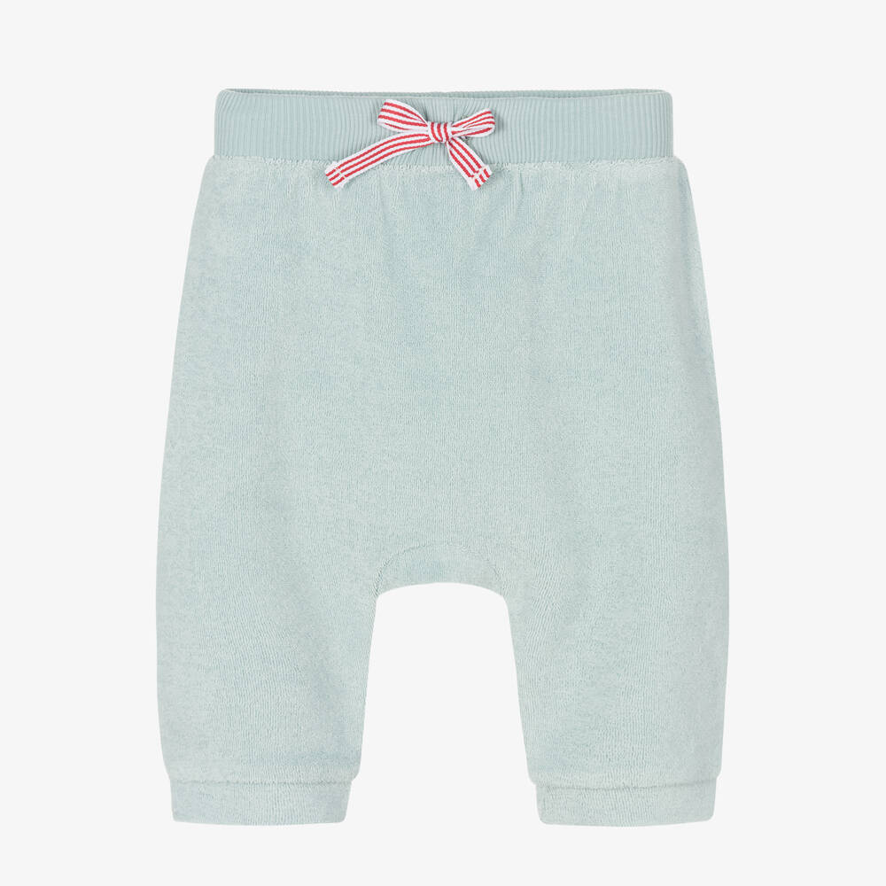 Absorba-Pale Blue Terry Baby Trousers | Childrensalon Outlet