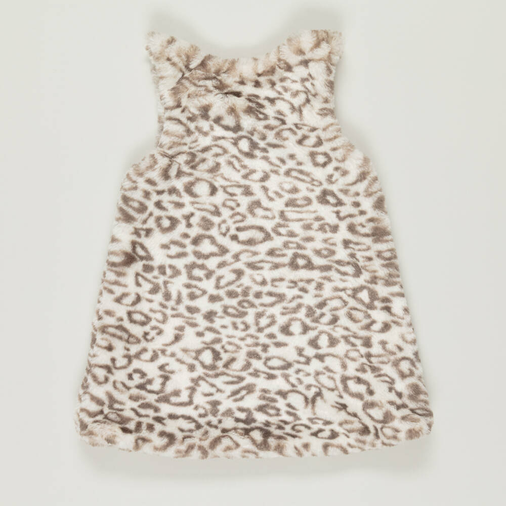 Absorba-Preloved Baby Girls Ivory Leopard Faux Fur Dress (23 months) | Childrensalon Outlet