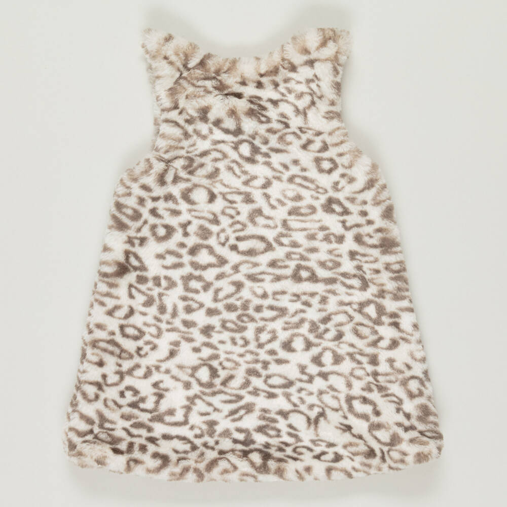 Absorba-Preloved Baby Girls Ivory Leopard Faux Fur Dress (23 months) | Childrensalon Outlet