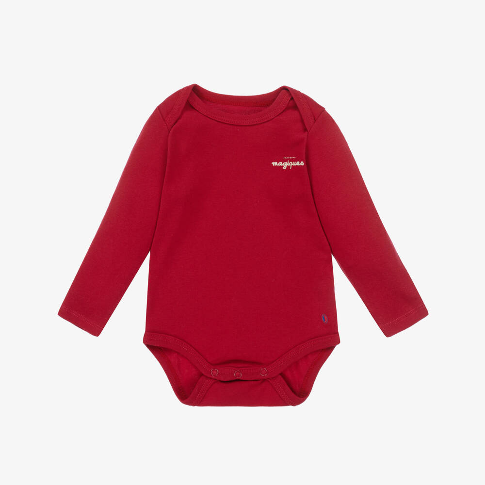 Absorba-Red & Ivory Cotton Bodyvests (3 Pack) | Childrensalon Outlet
