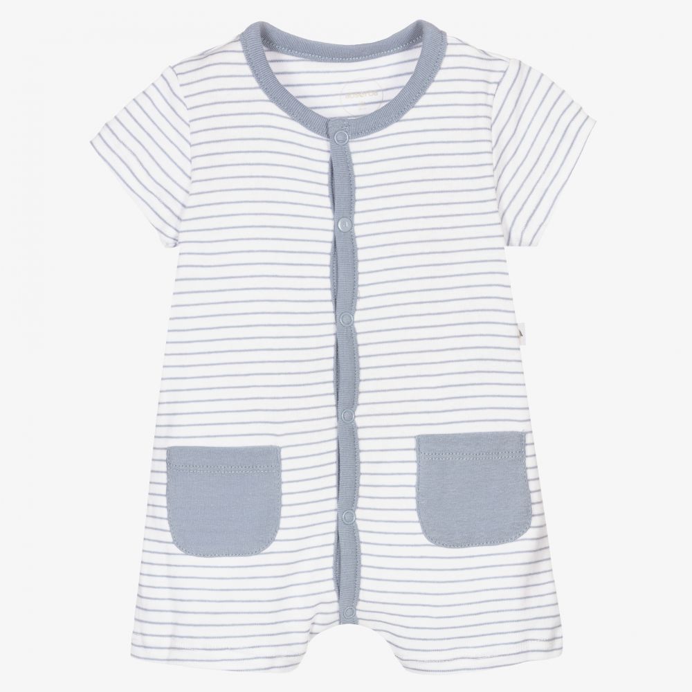Absorba - White & Blue Striped Shortie | Childrensalon