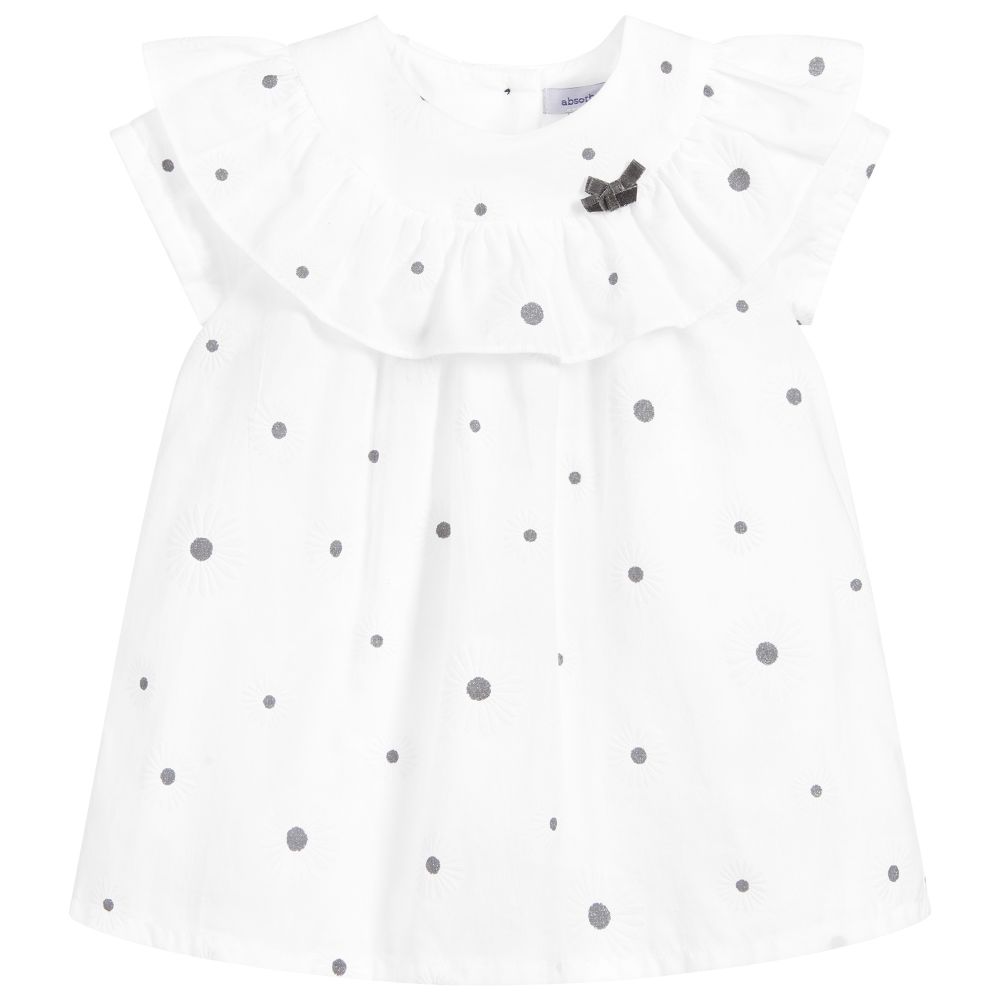Absorba - White Cotton Daisies Dress | Childrensalon