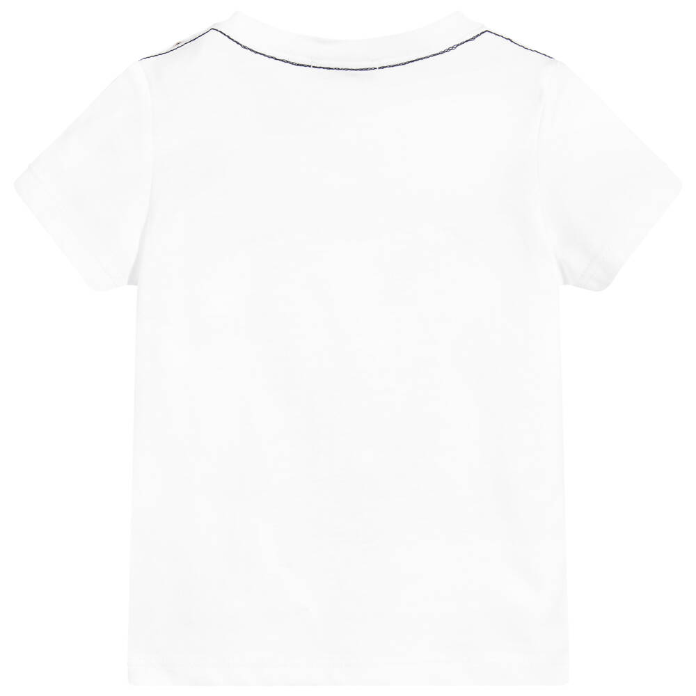 Absorba-White Cotton Pirates T-Shirt | Childrensalon Outlet