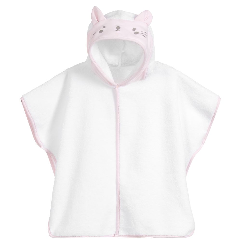 Absorba-White Hooded Towel (70cm) | Childrensalon Outlet