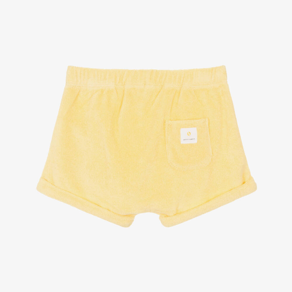Absorba-شورت قطن عضوي لون أصفر للأطفال | Childrensalon Outlet