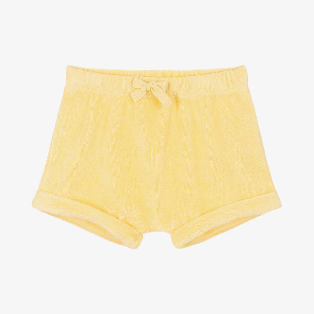 Absorba - Short jaune en coton éponge bébé | Childrensalon