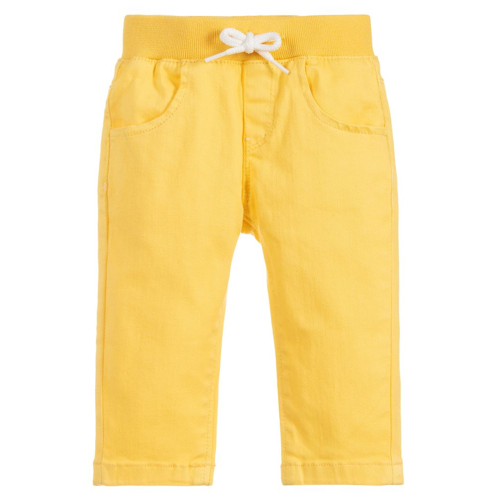 Absorba - Yellow Cotton Trousers | Childrensalon