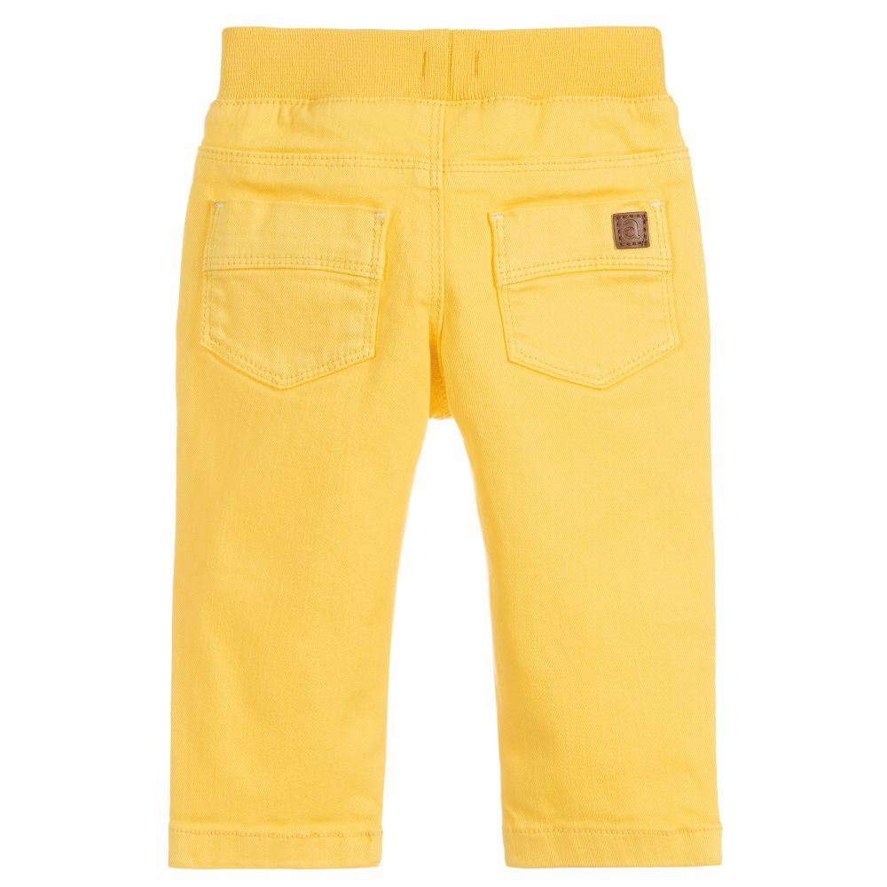 Absorba-Yellow Cotton Trousers | Childrensalon Outlet