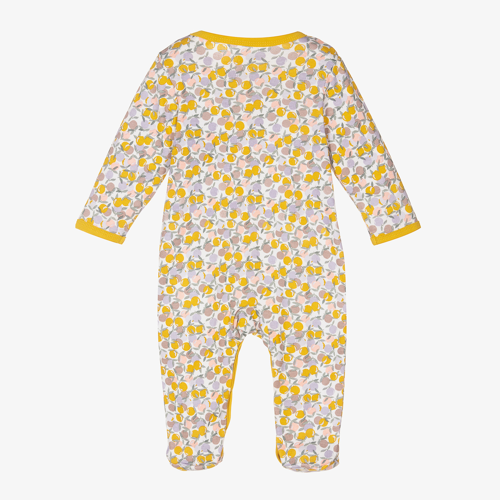 Absorba-Yellow & Purple Fruit Babygrow | Childrensalon Outlet