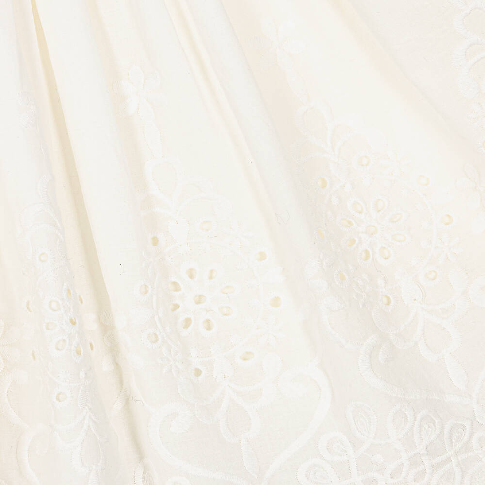 أبويلا تاتا-طقم فستان أطفال بناتي تول مطرز بورود لون عاجي | Childrensalon Outlet