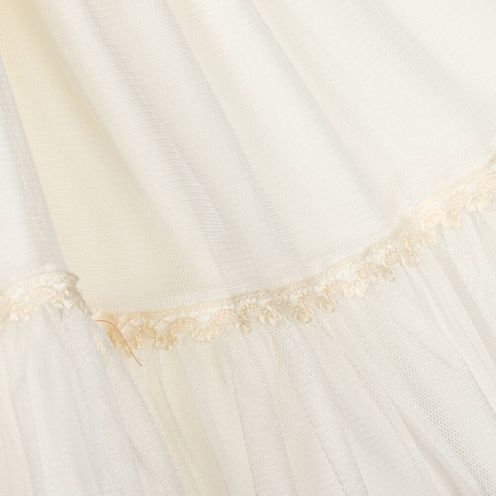 أبويلا تاتا-طقم فستان أطفال بناتي تول ودانتيل لون عاجي | Childrensalon Outlet