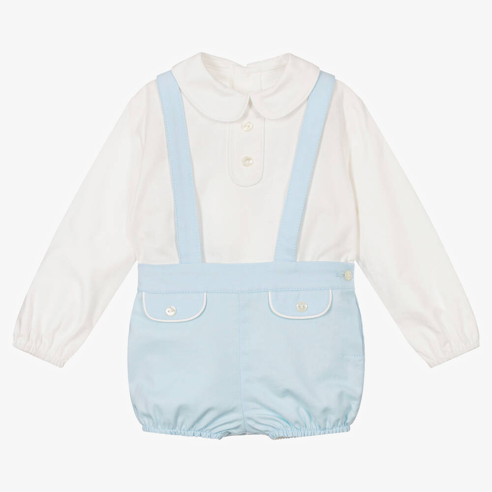 Abuela Tata - Рубашка и голубые шорты из хлопка | Childrensalon
