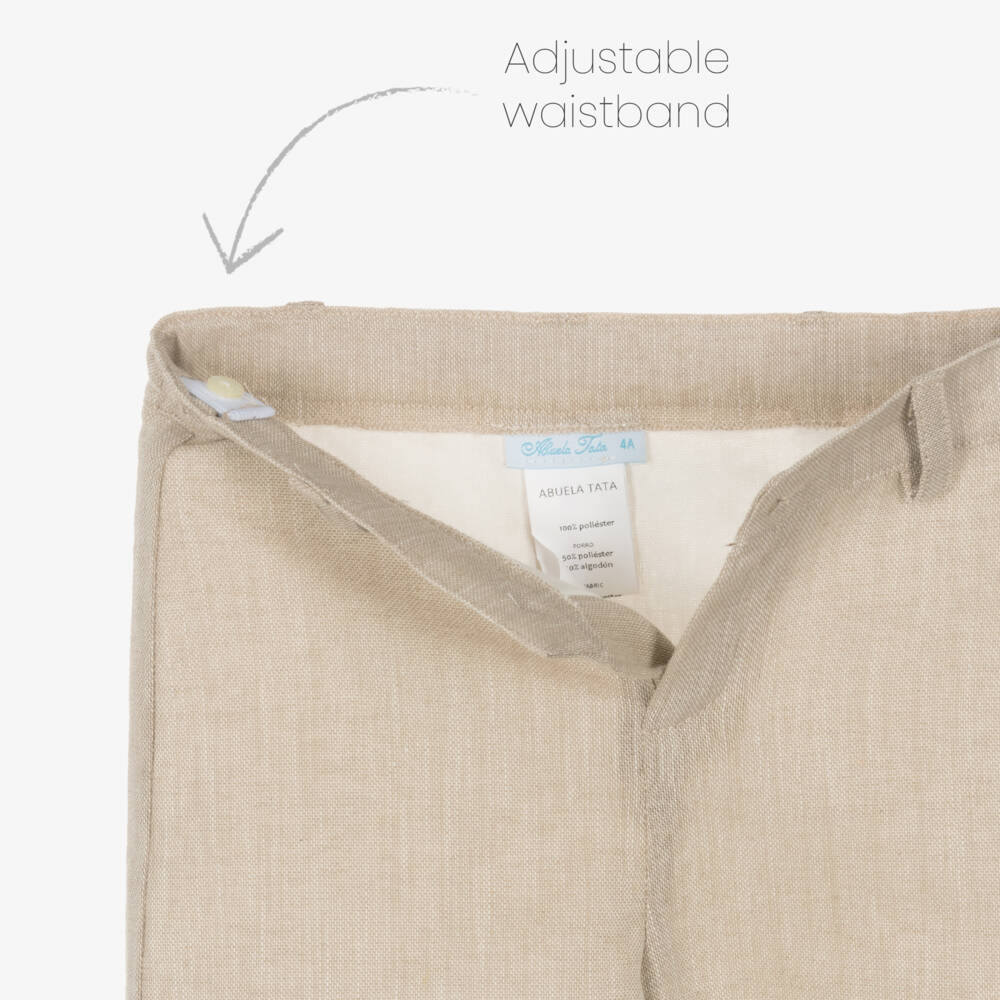 Abuela Tata-Boys Classic Ivory & Beige Ensemble | Childrensalon Outlet