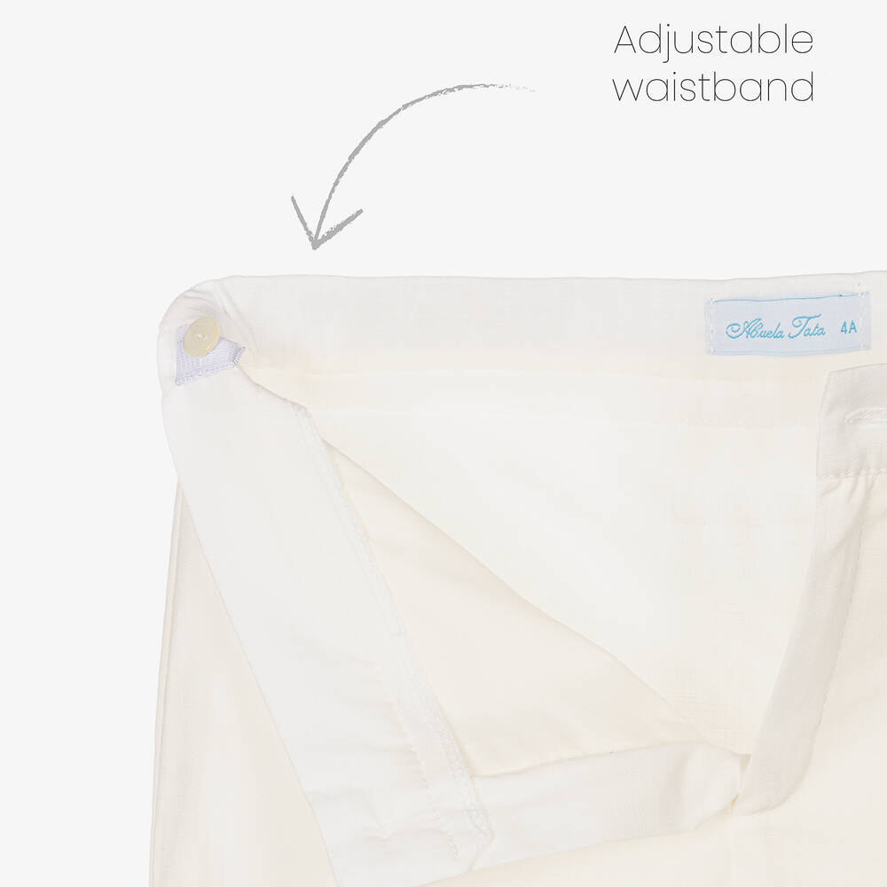 Abuela Tata-Кремовый комплект с шортами из хлопка | Childrensalon Outlet