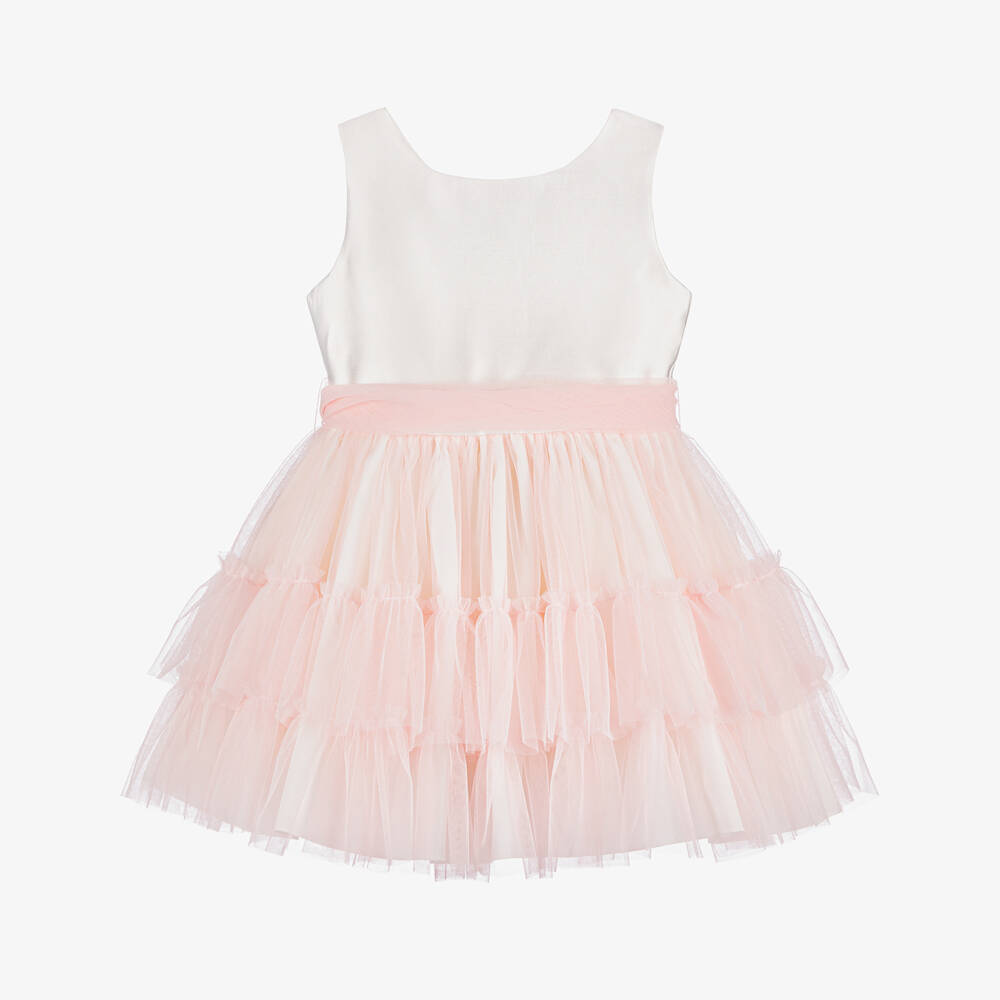 Abuela Tata-Girls Blush & Ivory Tulle Gown | Childrensalon Outlet