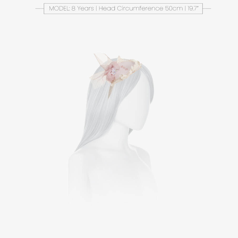 Abuela Tata-Girls Blush Tulle & Cream Lace Headband | Childrensalon Outlet