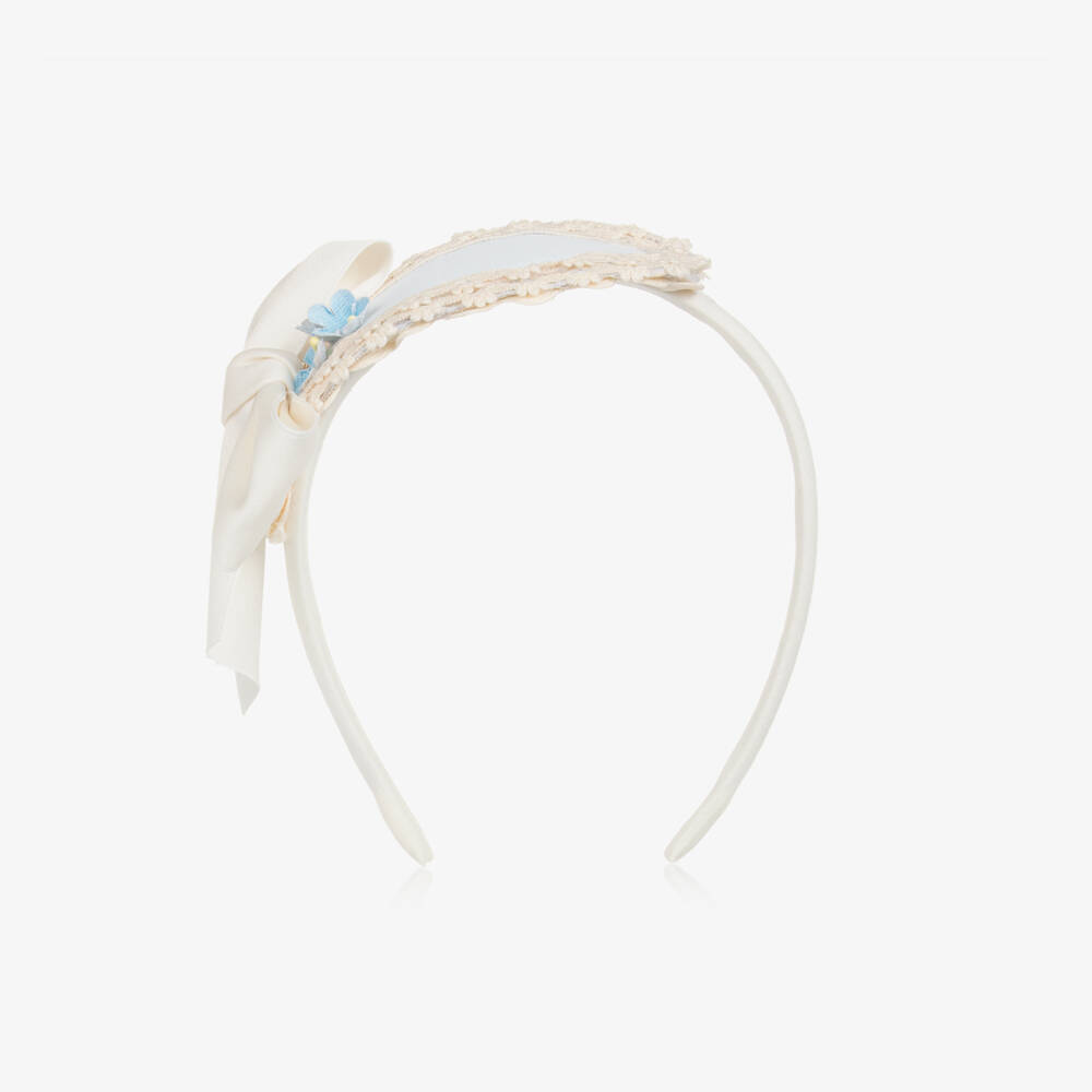 Abuela Tata-Girls Delicate Ivory Rosette Headpiece | Childrensalon Outlet