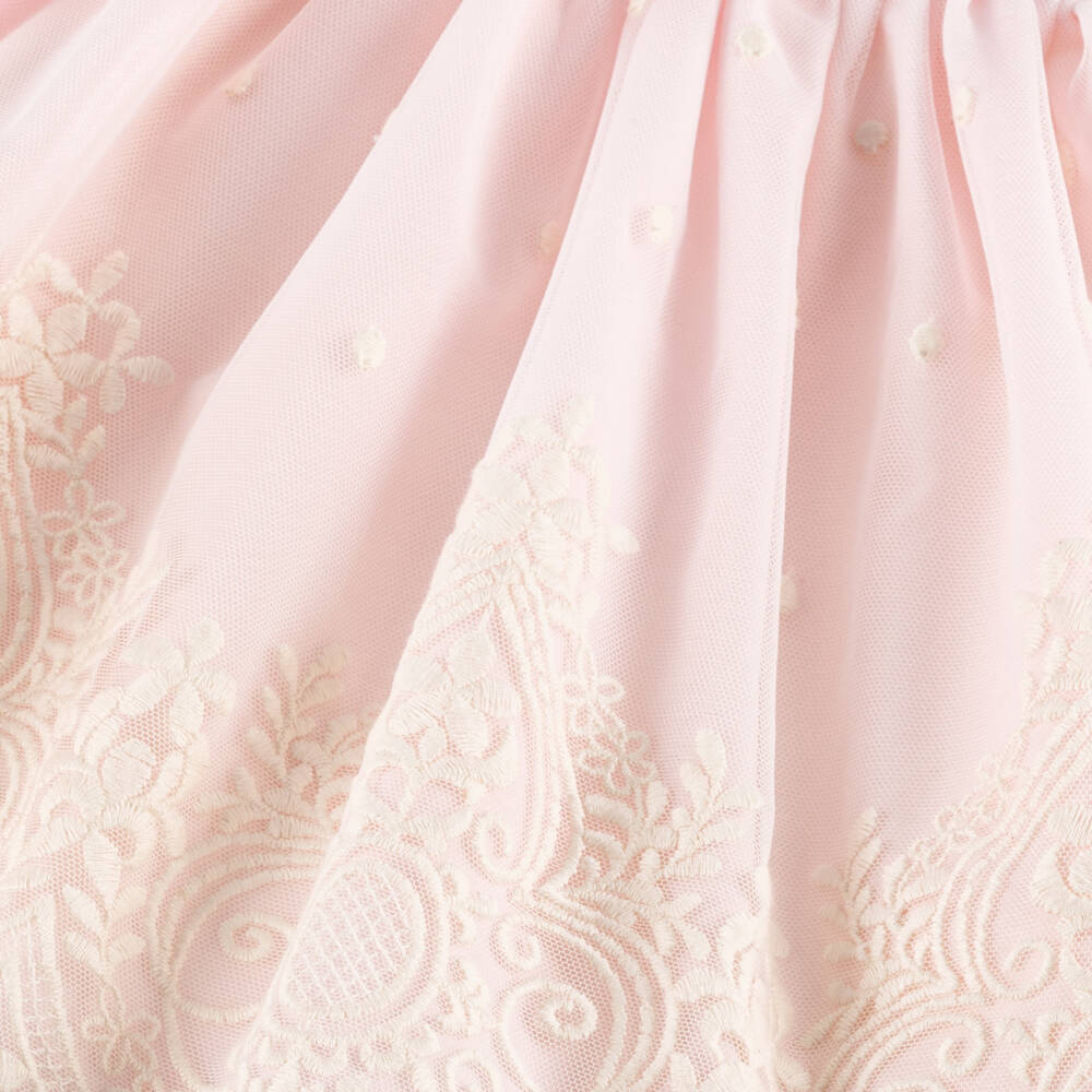 Abuela Tata-Нежное кружевное платье розового цвета для девочек | Childrensalon Outlet