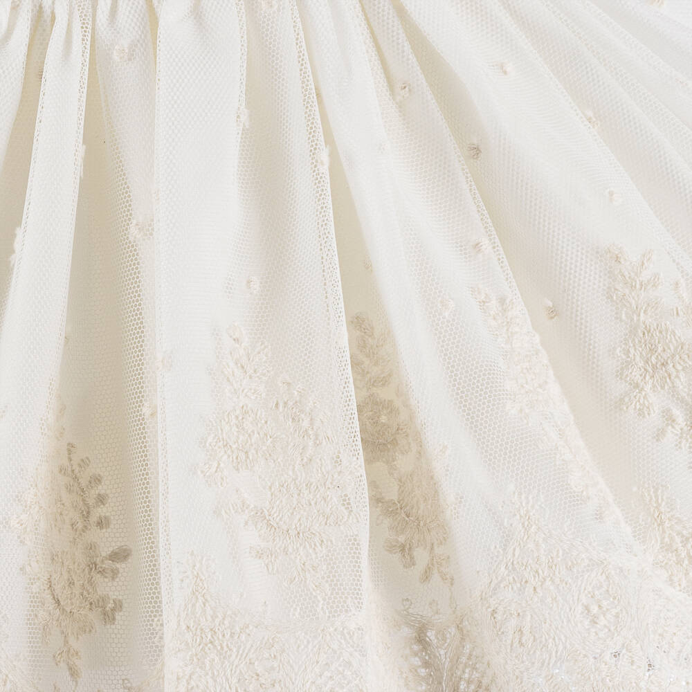 Abuela Tata-Girls Elegant Cream Lace Dress Ensemble | Childrensalon Outlet