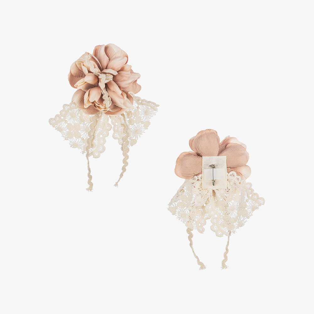 Abuela Tata-Girls Elegant Ivory Lace Ensemble | Childrensalon Outlet