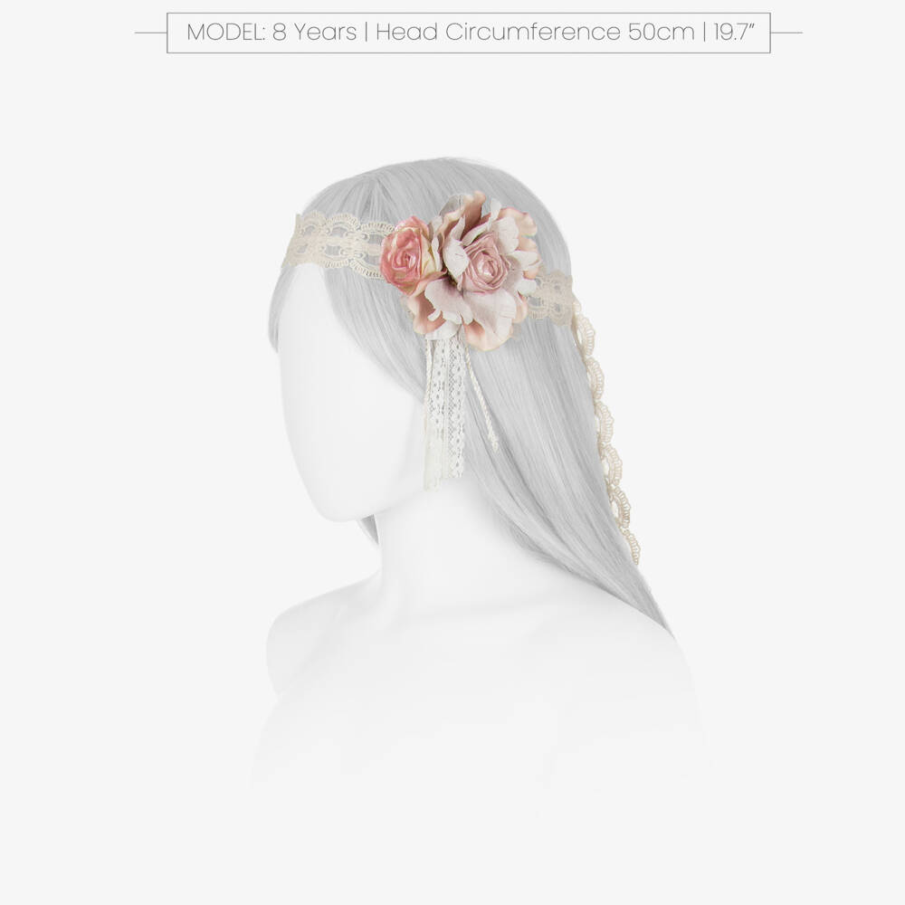 Abuela Tata-Girls Elegant Ivory Lace Hairband | Childrensalon Outlet