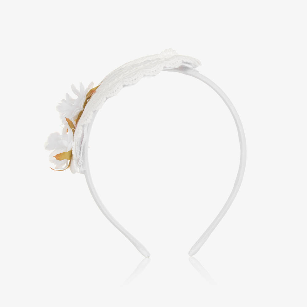 Abuela Tata-Girls Elegant Ivory Lace Headpiece | Childrensalon Outlet