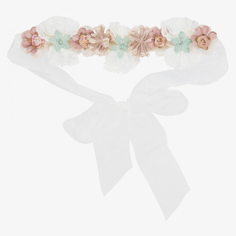 Abuela Tata - Girls Floral Ribbon Headband | Childrensalon