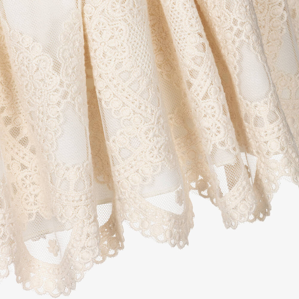 Abuela Tata-Girls Ivory & Green Tulle Dress Set | Childrensalon Outlet