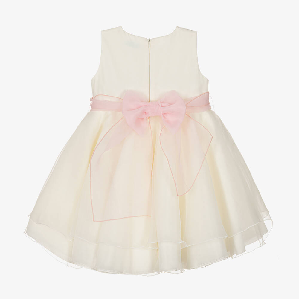 Abuela Tata-Girls Ivory Organza Dress | Childrensalon Outlet