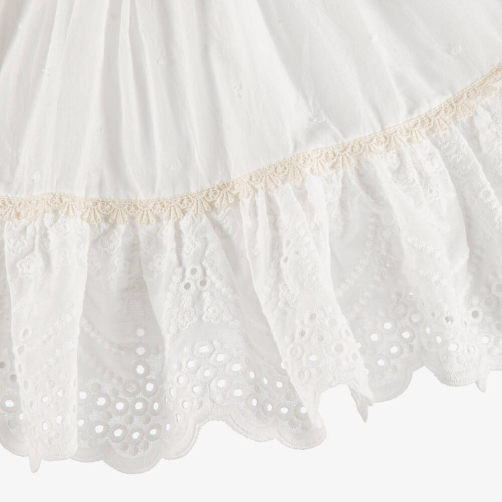 Abuela Tata-Girls Ivory & Pale Pink Tulle Dress | Childrensalon Outlet
