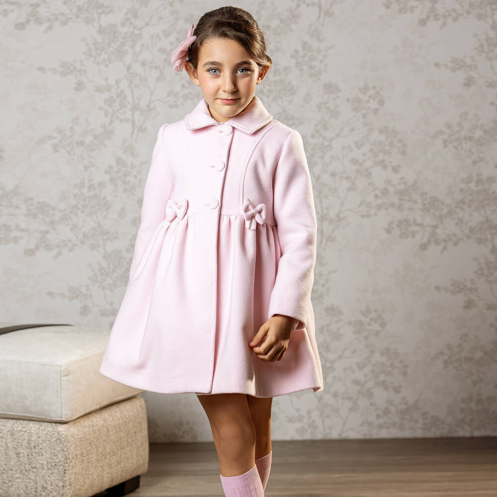 Abuela Tata-Girls Pastel Long Ruffle Coat | Childrensalon Outlet