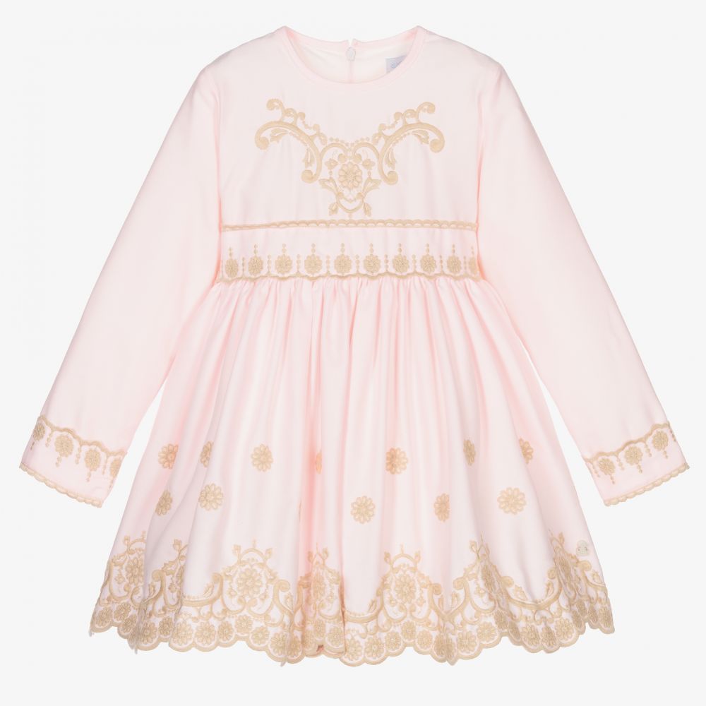 Abuela Tata - Girls Pink & Gold Dress | Childrensalon
