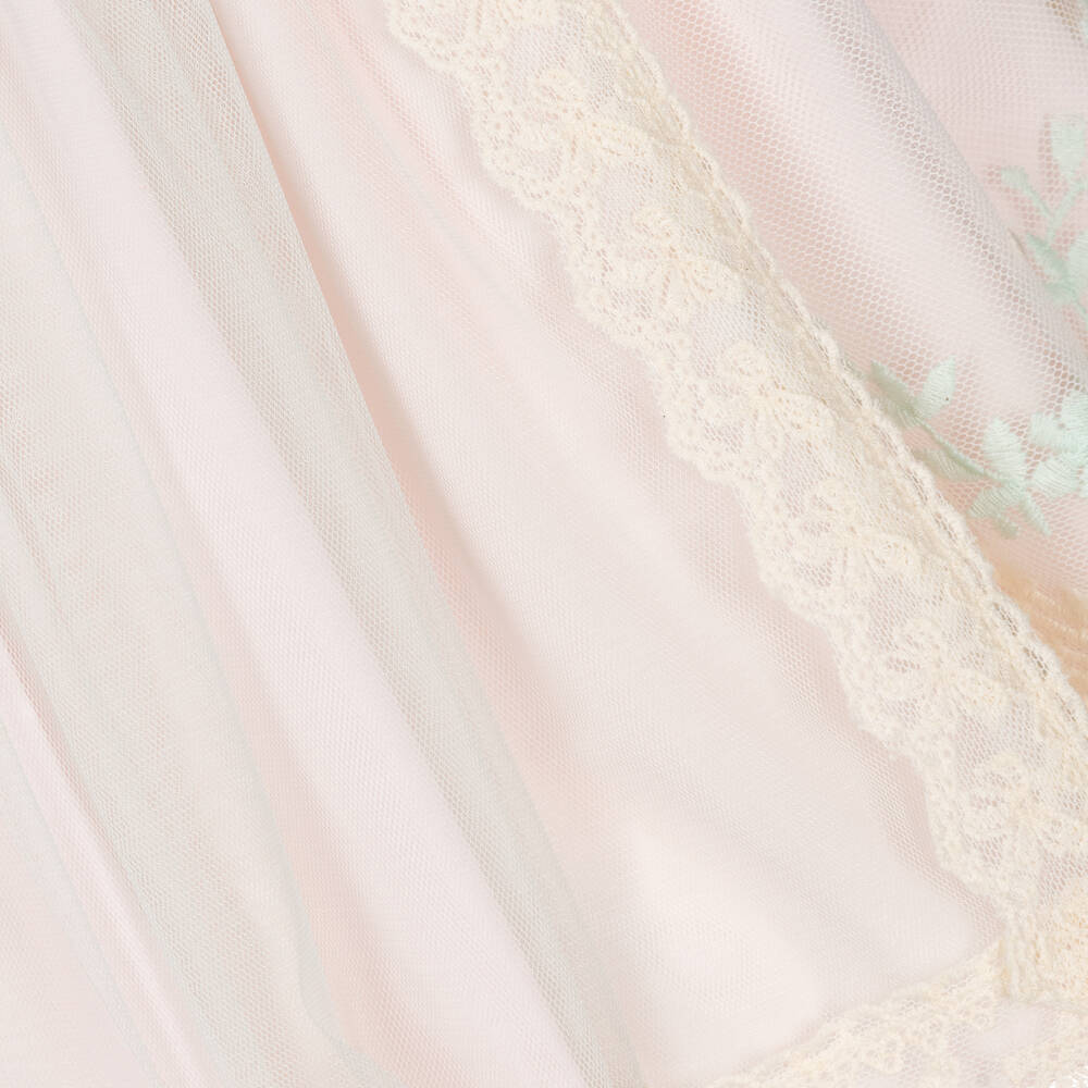 Abuela Tata-Girls Pink & Ivory Tulle Dress Set | Childrensalon Outlet