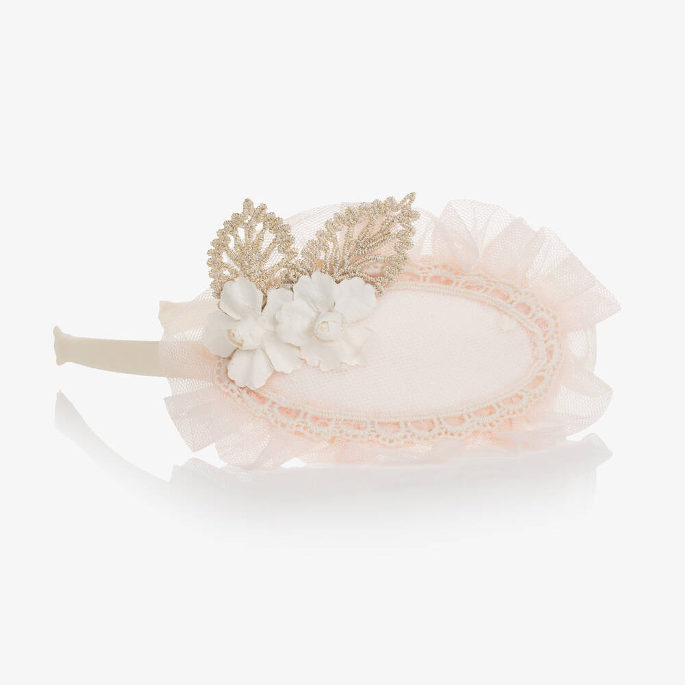 経典 Pink Girls - Tata Abuela Lace Hairband Flower ヘアアクセサリー