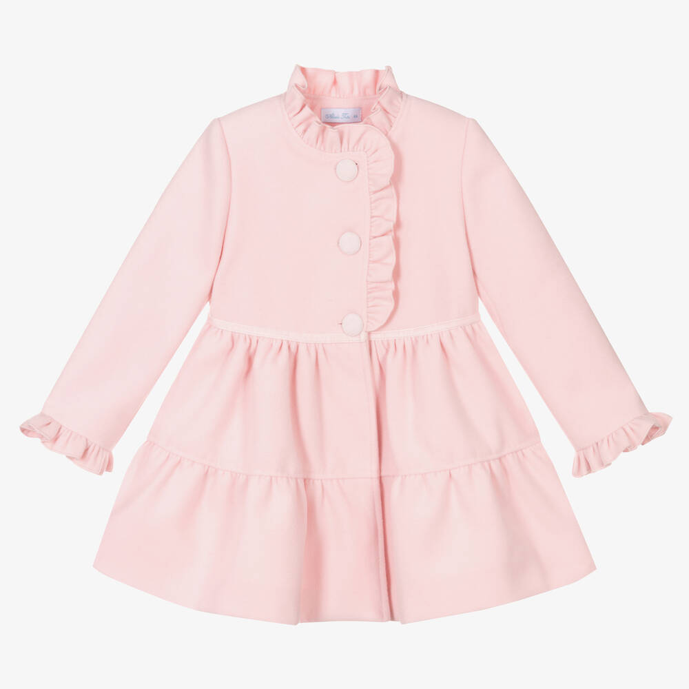 Abuela Tata - Розовое пальто с рюшами для девочек | Childrensalon