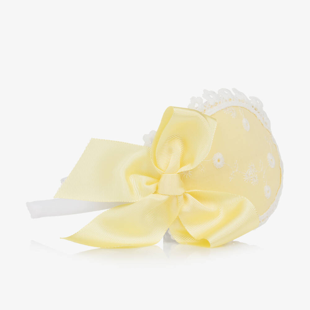 Abuela Tata-Girls Rosette-Embellished Yellow Hairband | Childrensalon Outlet
