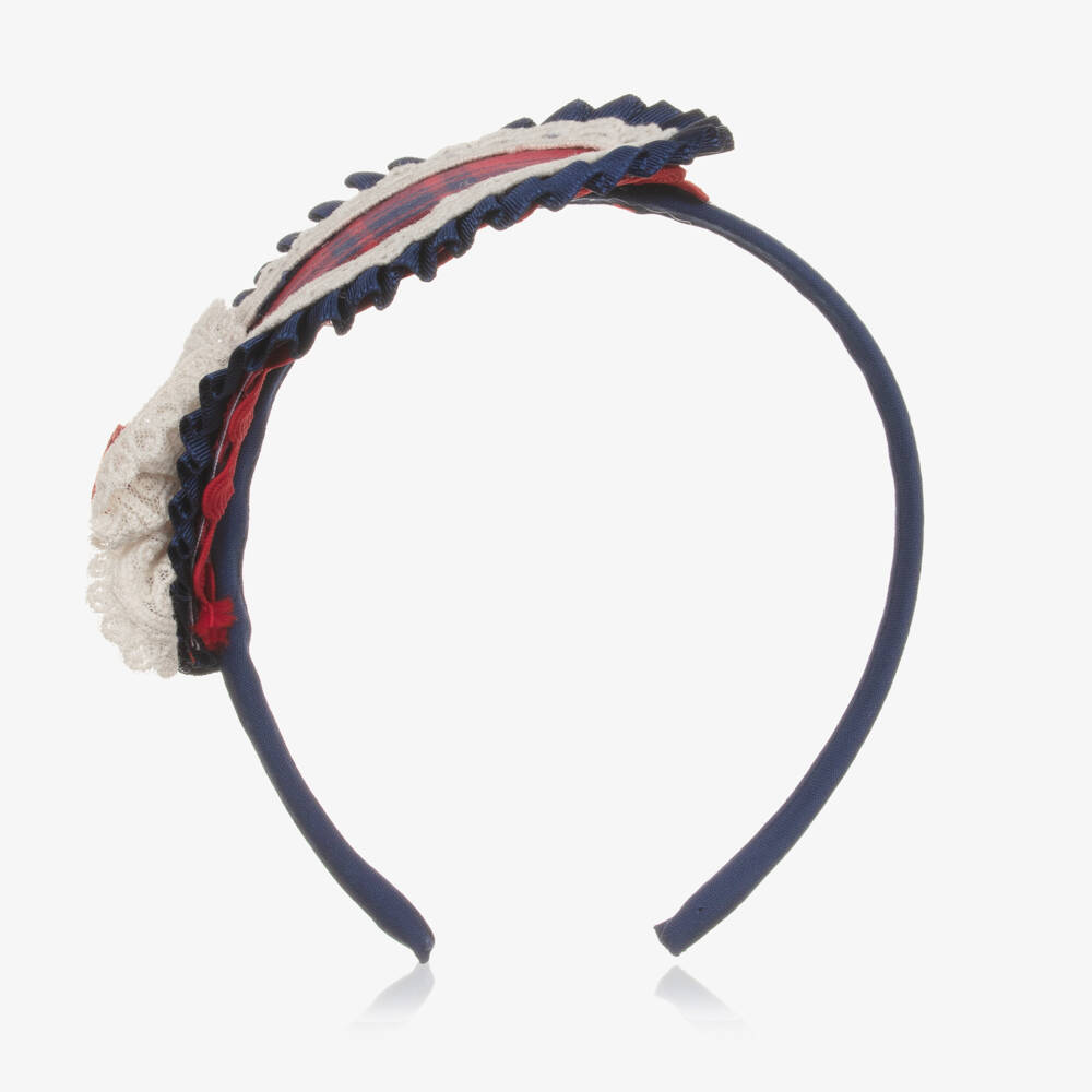 Abuela Tata-Girls Rosette Tartan Hairband | Childrensalon Outlet
