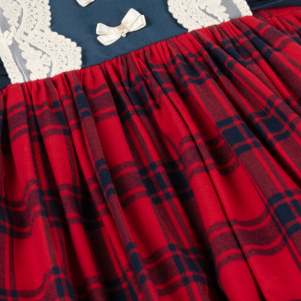 Abuela Tata-Girls Tartan Cotton Dress | Childrensalon Outlet