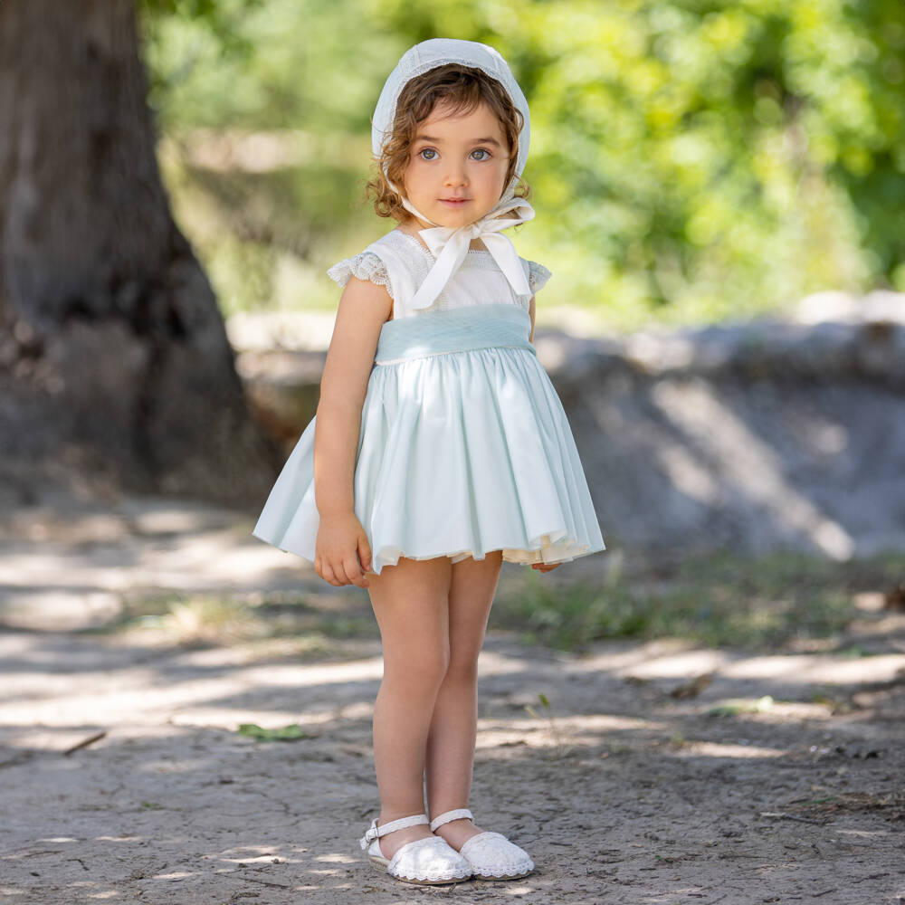 Abuela Tata-Girls Tulle Set with Bonnet Delight | Childrensalon Outlet