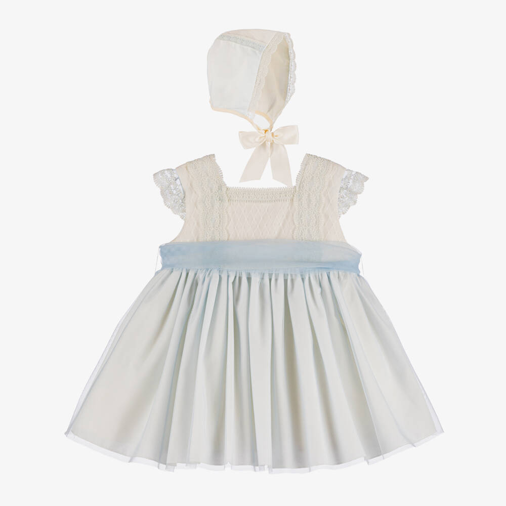 Abuela Tata-Girls Tulle Set with Bonnet Delight | Childrensalon Outlet