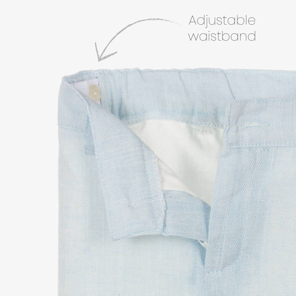 Abuela Tata-Ivory & Blue Boys Shirt and Shorts | Childrensalon Outlet