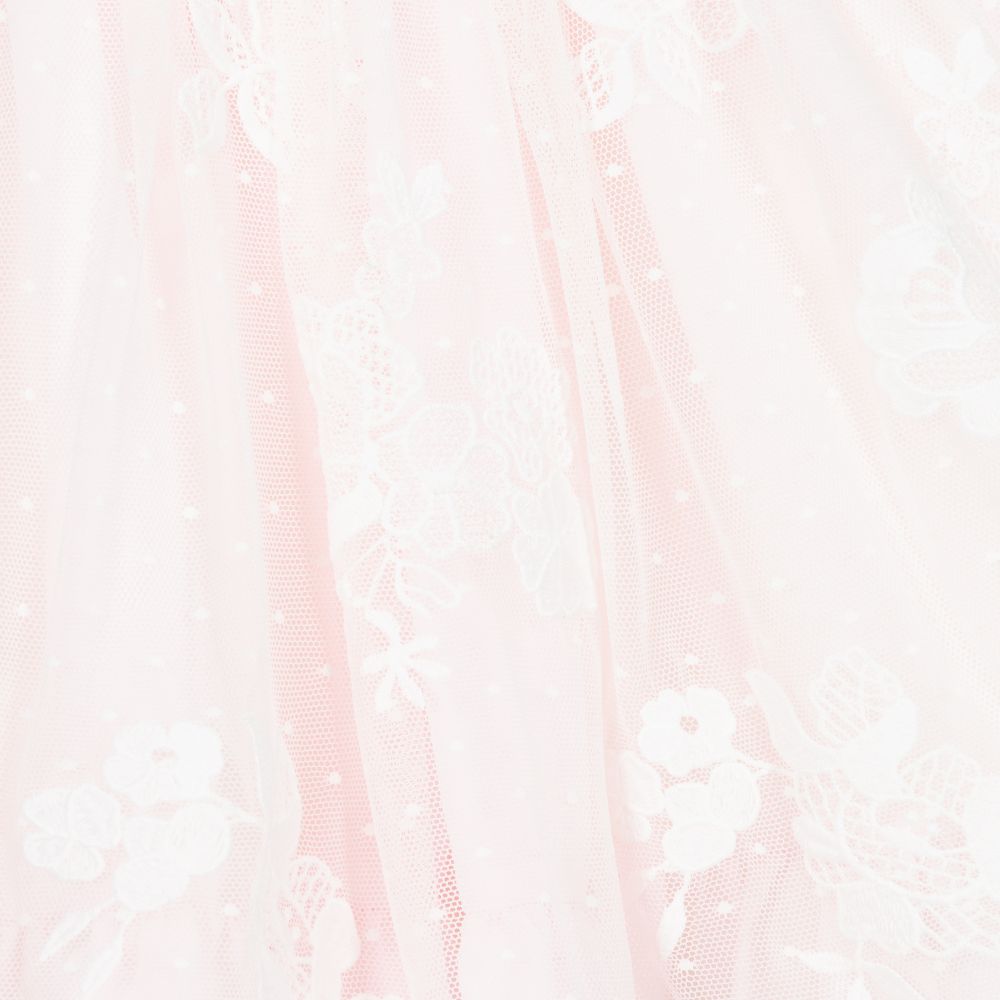 Abuela Tata-Кремово-розовое кружевное платье | Childrensalon Outlet